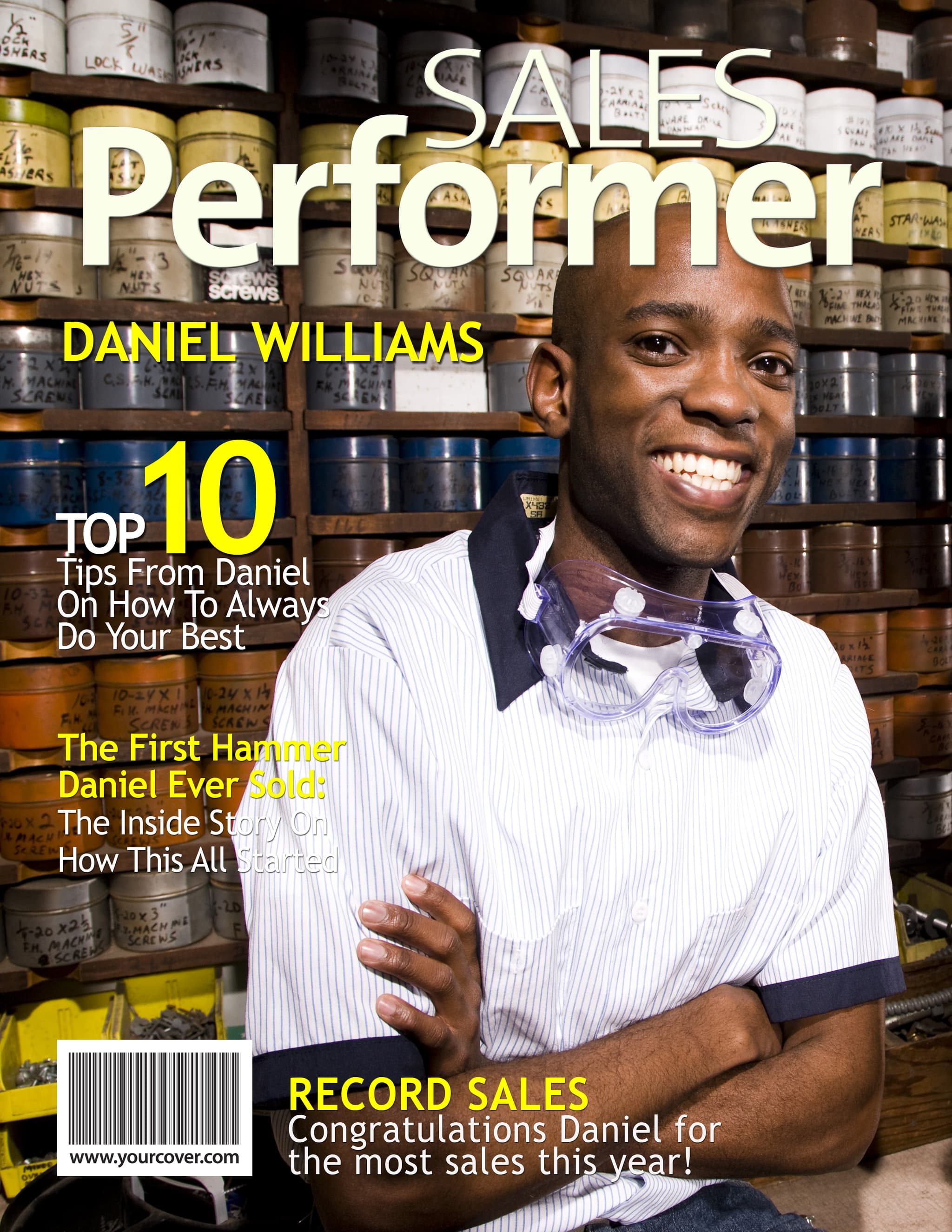 Sales Performer magazine cover template