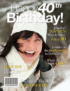40th Birthday magazine cover template