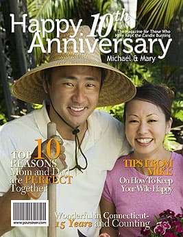 10th Anniversary magazine cover template