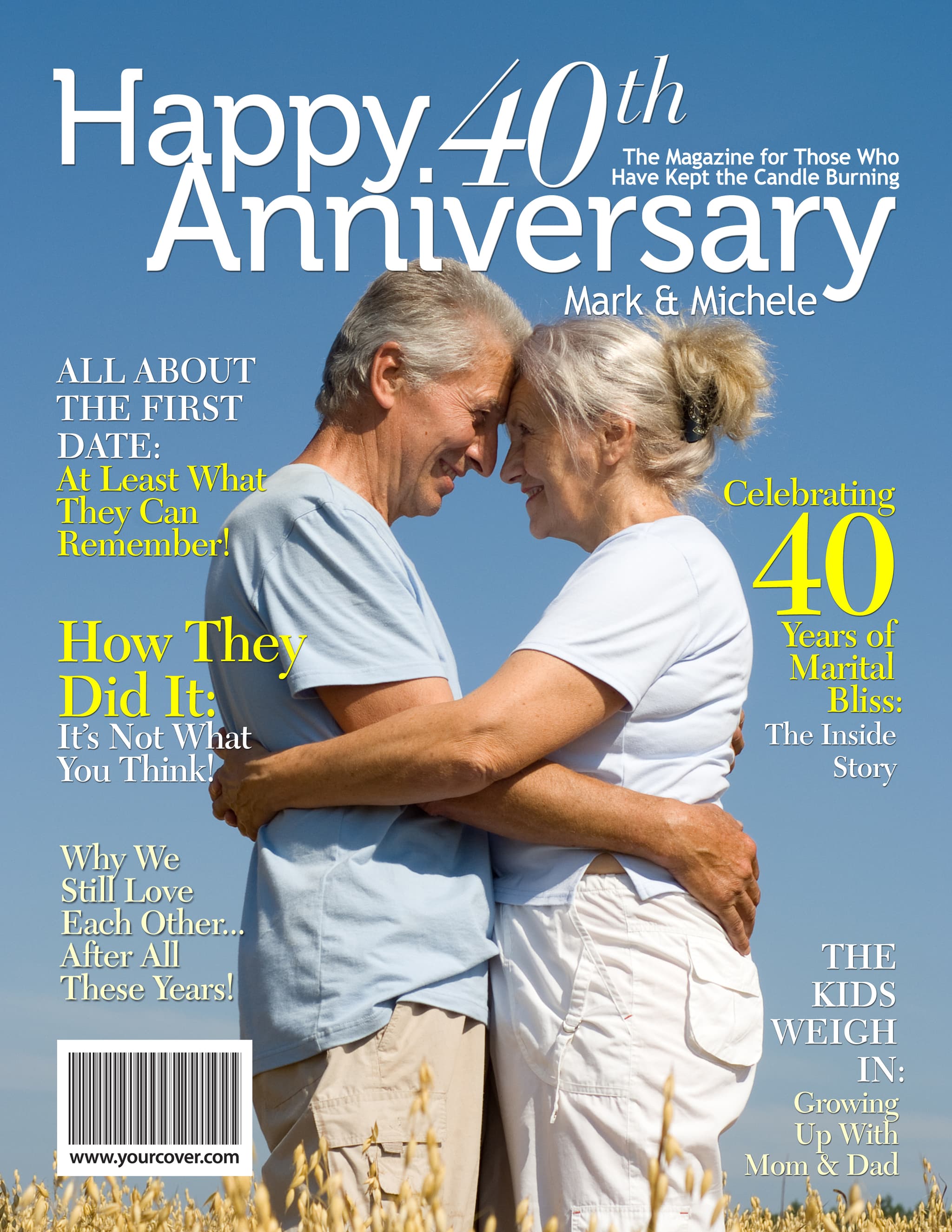 40th Anniversary magazine cover template