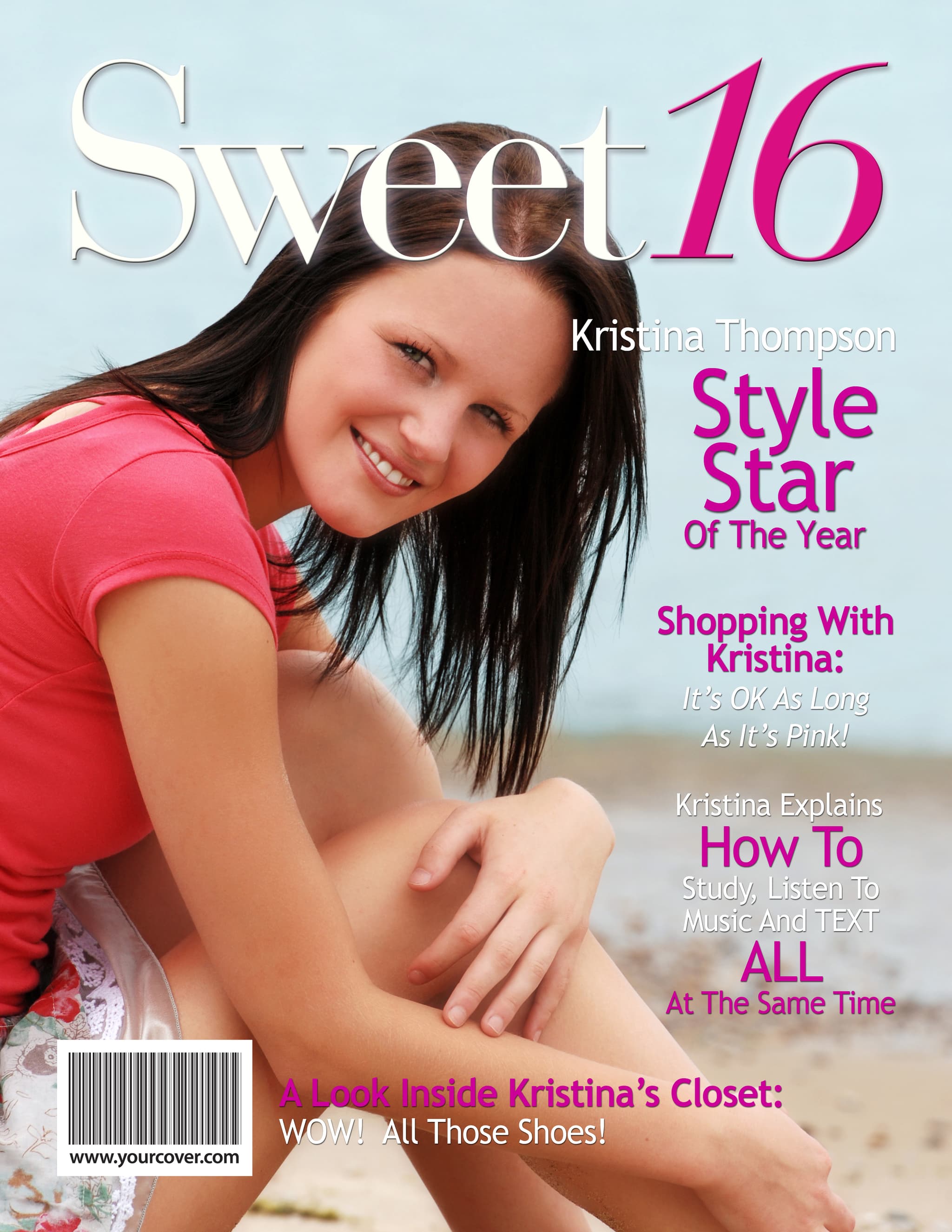 Sweet 16 magazine cover template