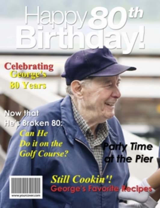 Birthday magazine cover example 2