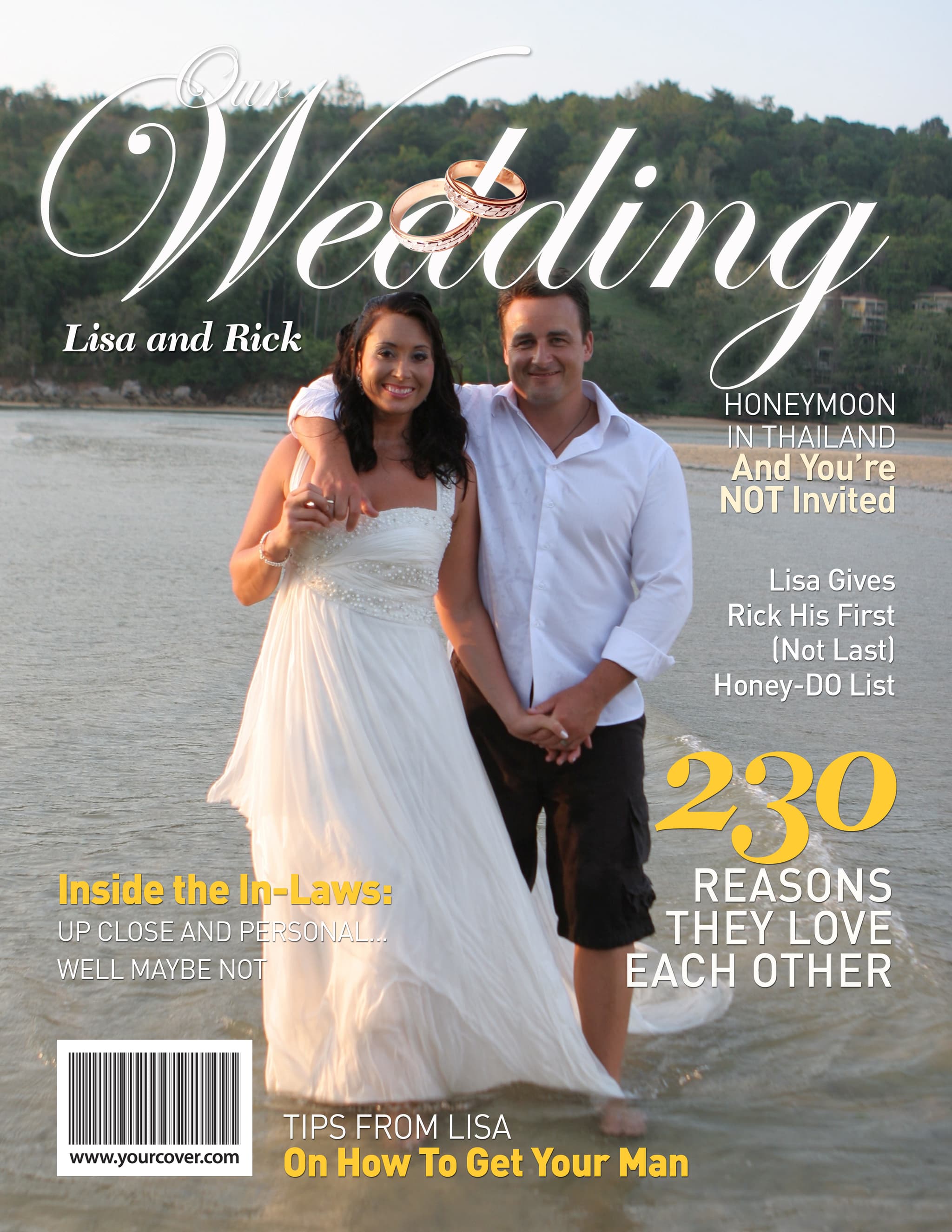 Wedding magazine cover template