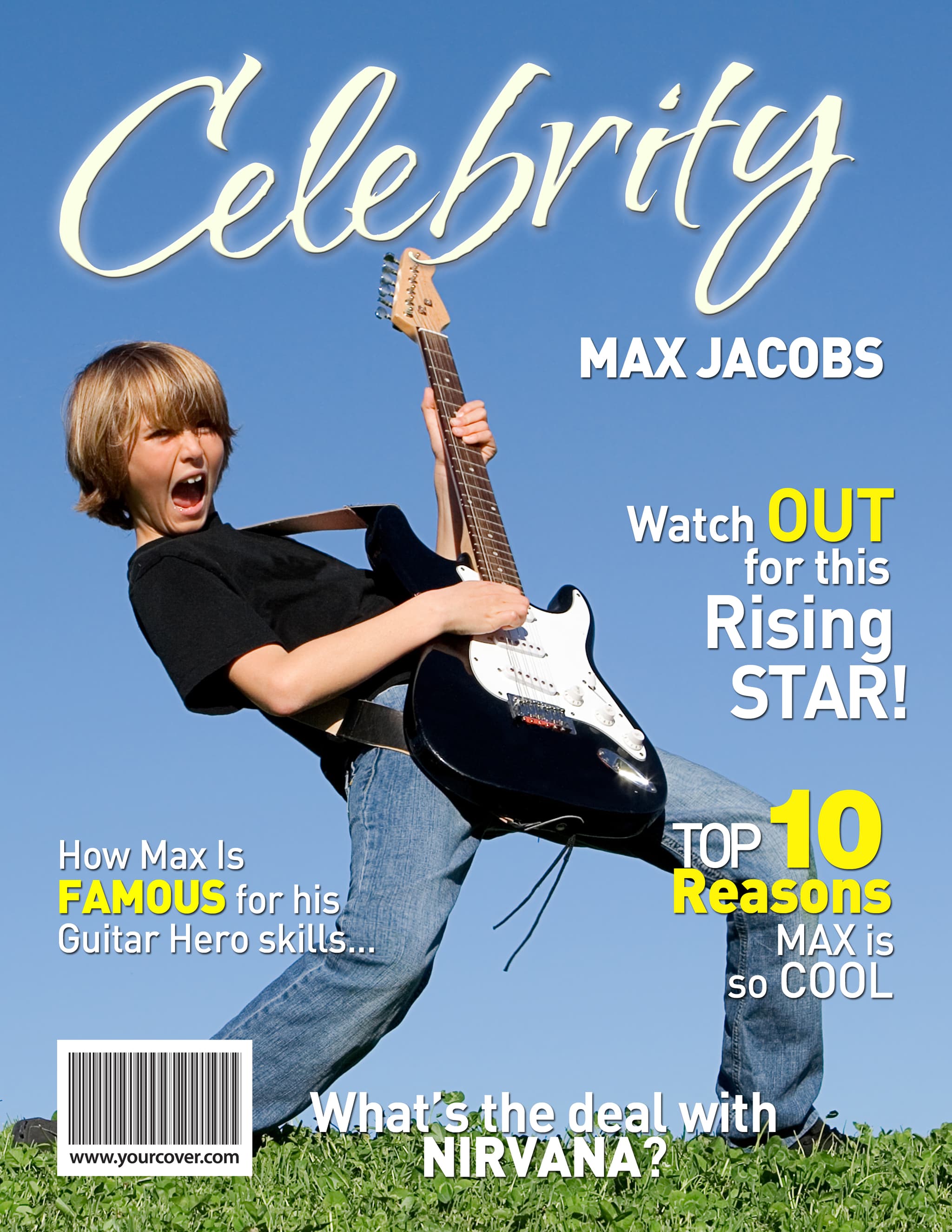 Celebrity magazine cover template