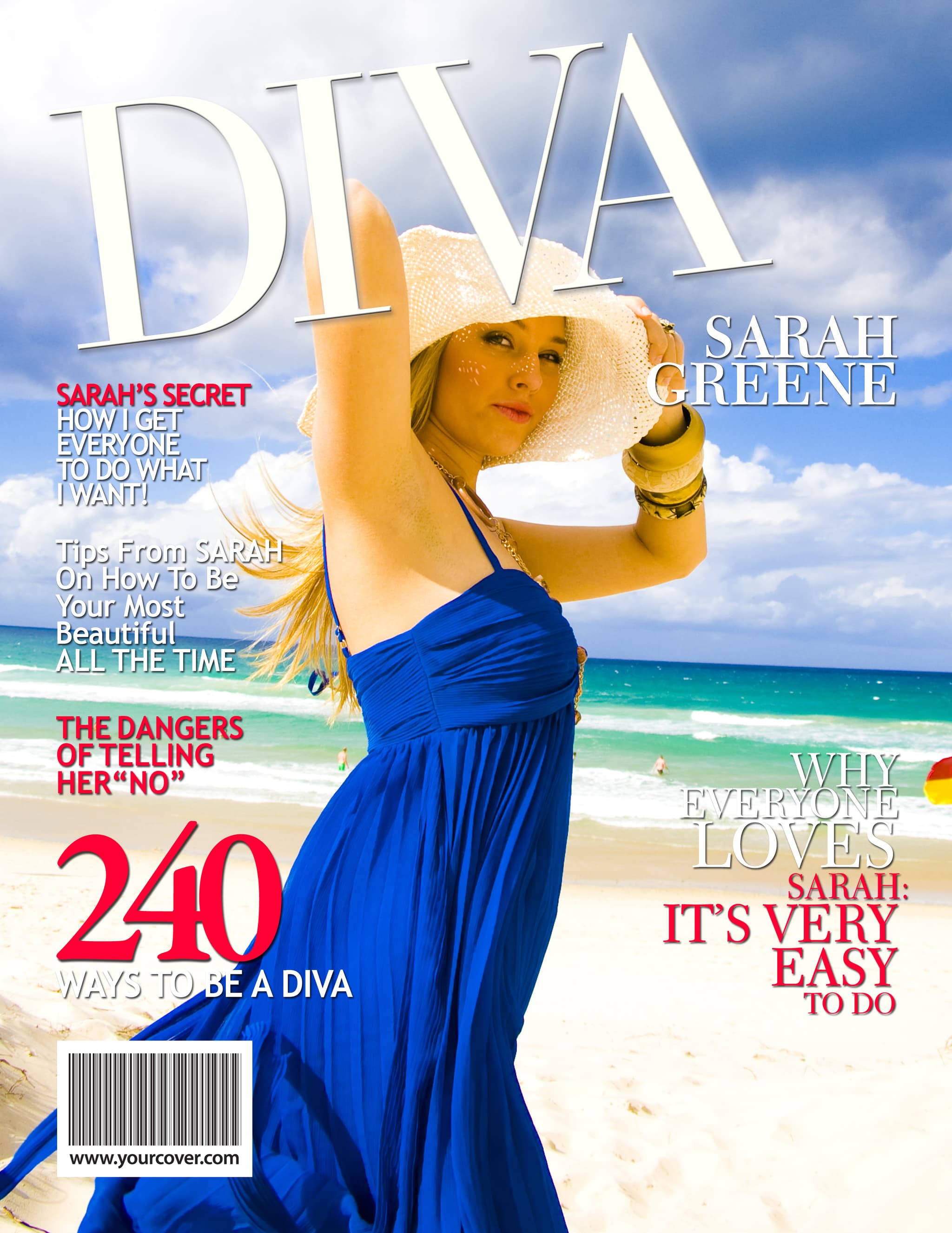 Diva magazine cover template