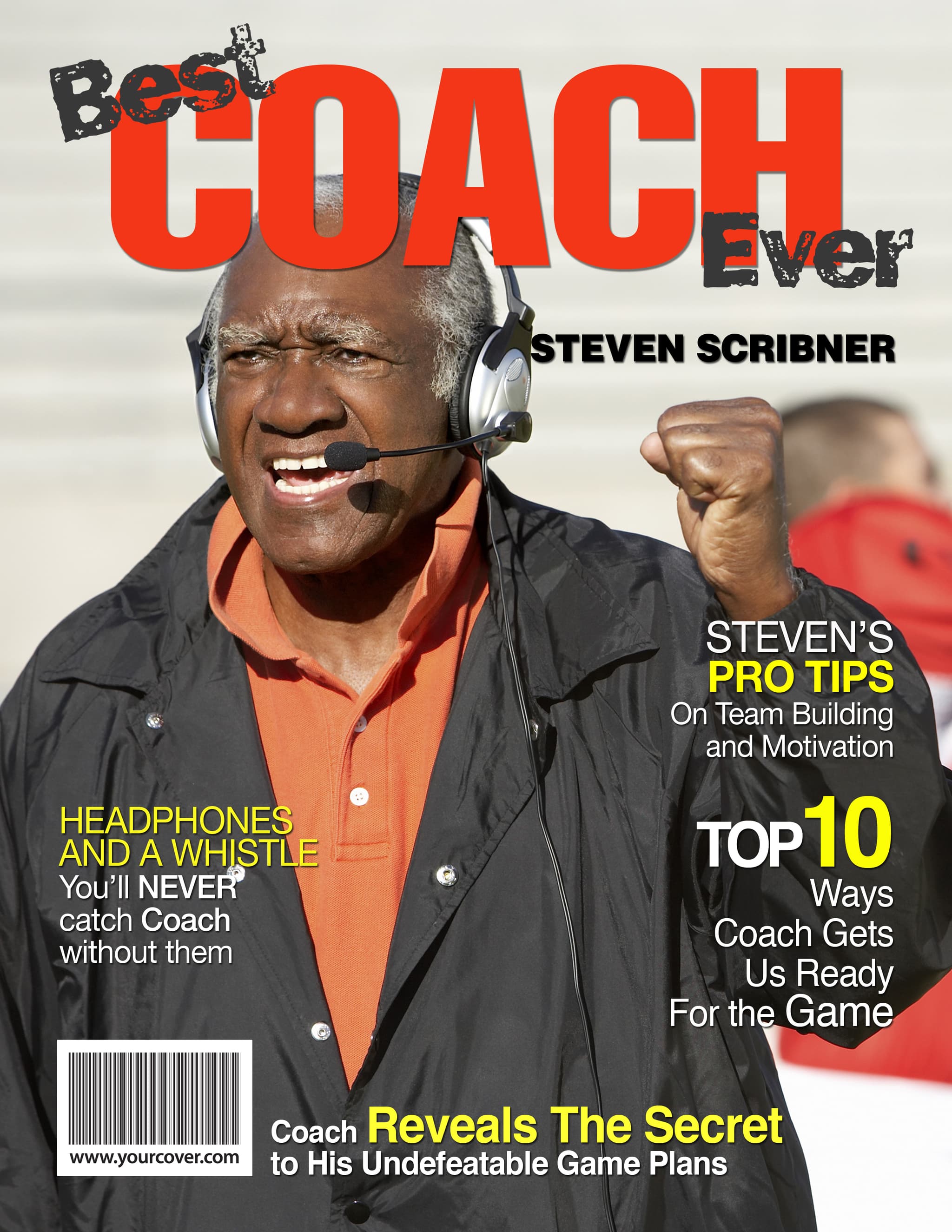 The Best Coach magazine cover template