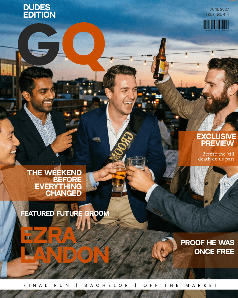 GQ Dudes magazine cover template