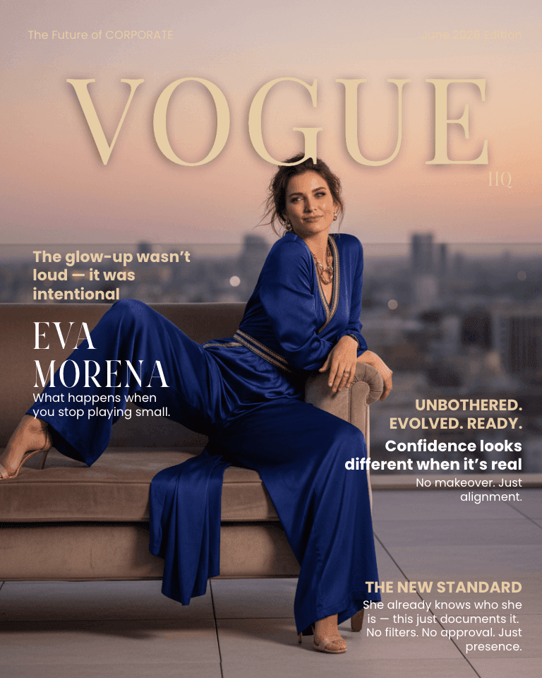 Vogue Pose magazine cover template