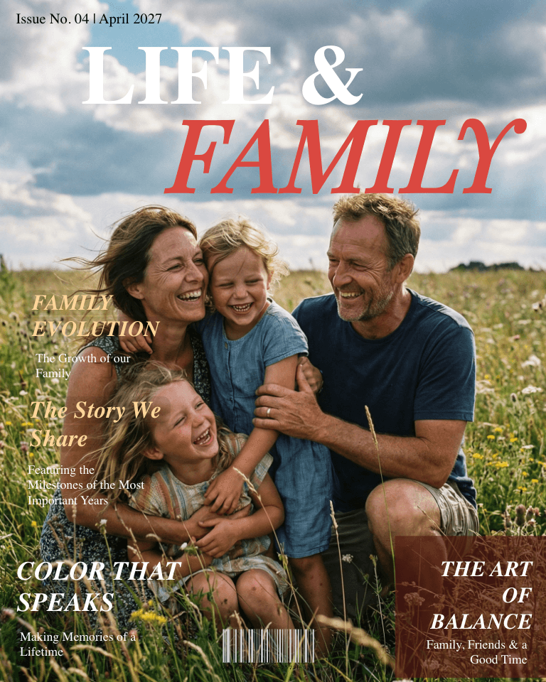 Lifestyle Family magazine cover template