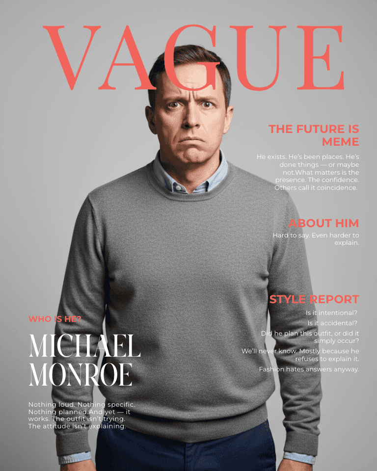 Vague magazine cover template