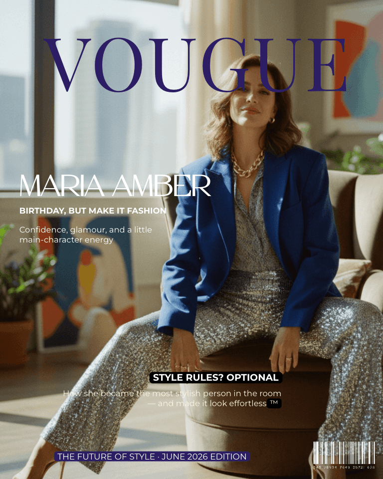 Vogue Product magazine cover template